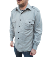 New vintage 1980s Italian Guardia di Finanza wool shirt military army de... - $23.25 CAD