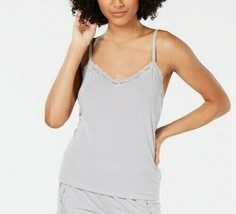 INC International Concepts Lace-Trim Sparkle Pajama Top, Sterling Grey,  Size: L - £11.65 GBP