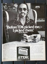 Vintage 1980 TDX Cassette Tape Stevie Wonder Original Full Page Ad - £5.22 GBP