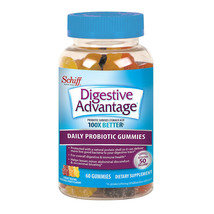 Digestive Advantage Daily Probiotic Gummies, Natural Fruit Flavors 60 Gu... - £20.56 GBP