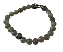 David Yurman Sterling Silver Spiritual Beads Moonstone Wave Ball Men Bra... - €474,59 EUR