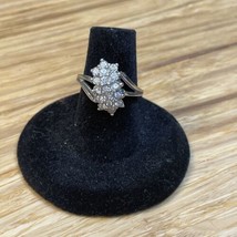 Vintage Silver Tone Fashion Jewelry Ring Size 5.5 Estate Find KG JD - £9.32 GBP
