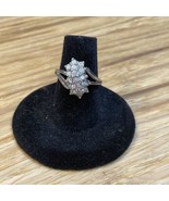 Vintage Silver Tone Fashion Jewelry Ring Size 5.5 Estate Find KG JD - £9.34 GBP