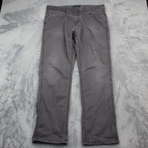 Tommy Hilfiger Pants Mens 36 Gray Straight Mid Rise Button Zip Pocket St... - £20.10 GBP