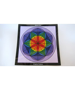 Laminated Chakra Healing Crystal Stone Grid 8inch Flower Life Spirit Whi... - $11.53 CAD