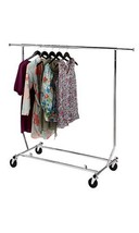 Single-Rail Collapsible Salesman Rack in Chrome Finish - £95.26 GBP