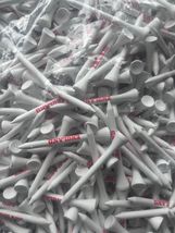 ENGLAND 100 PRINTED LOOSE WOOD 69MM GOLF TEES. - $23.44 CAD