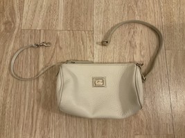 Dooney &amp; Bourke White Pebbled Leather Mini Handbag Purse ONE STRAP RING ... - $43.41 CAD