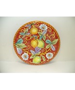 Villa Antiqua Tabletops Lifestyles Hand Painted &amp; Crafted Plate Floral F... - $283.25 MXN