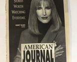 American Journal Tv Show Print Ad Vintage Nancy Glass TPA2 - $5.93