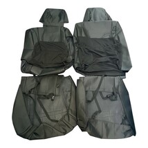 Front Buckets Seats 2008-2022 Toyota Sequoia CalTrend DuraPlus Seat Covers Black image 8