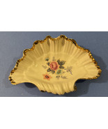 Vintage Kaolena California Pottery Floral With Gold Trim Shell Candy Dis... - £10.29 GBP
