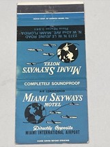 Vintage Matchbook Cover  Miami Skyways Motel  Miami International Airport,FL gmg - £9.72 GBP