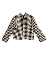 Vintage 80 90s Painted Pony Houndstooth Print Tapestry Open Lined Jacket... - $49.50