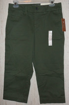 Nwt Womens Sonoma Everyday Olive Capris / Cropped Pants Size 4 - £19.74 GBP