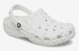 Crocs Classic Geometric White Slip-On Clogs!!(Men 10/Womens 12) - $31.35