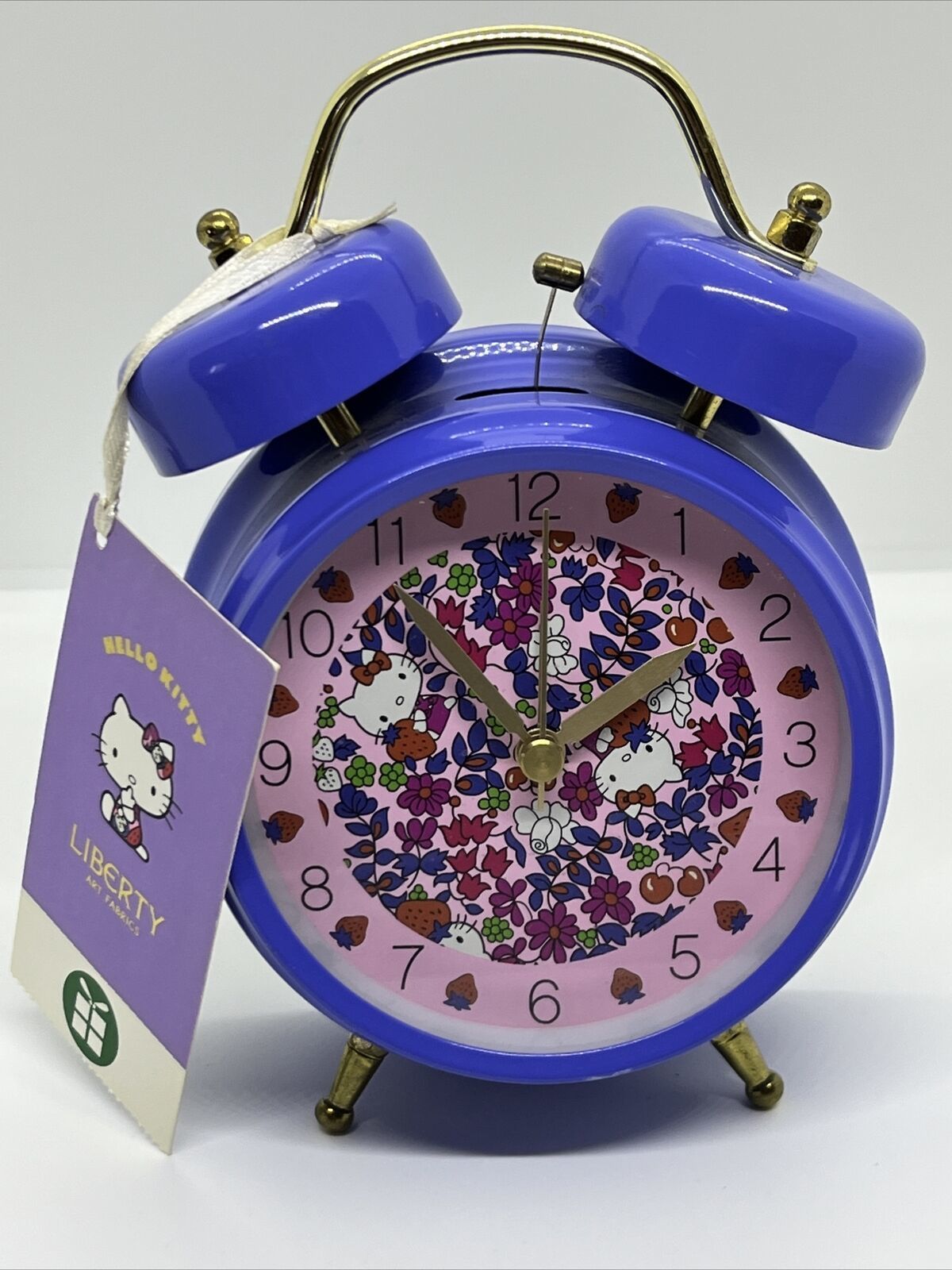 RARE Liberty Art Sanrio Hello Kitty Alarm Clock Purple 2012 Boots London *READ* - $93.49