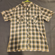 Kuhl Pearl Snap Shirt Mens Size Large Plaid Eluxur Western Short Sleeve ... - $24.70