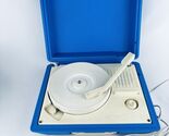 DeJay Turntable SP 20 Blue White Portable Record Player - Vintage - $26.88