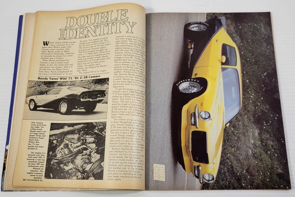 PV) Super Chevy Magazine November 1983 Volume 11, Issue 11 Camaro Corvette Item image 9