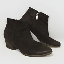 Blondo Leather Ankle Boots Womens 9 M Black Valli Waterproof Nubuck Side... - $35.50