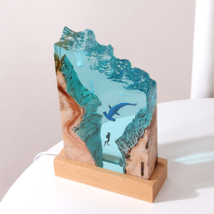Epoxy Light Resin Crafts Ocean Custom Lamp Gifts for Home Hammerhead shark - £79.93 GBP