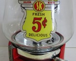 Silver King Round Gumball 5c Dispenser Circa 1940&#39;s - £551.70 GBP