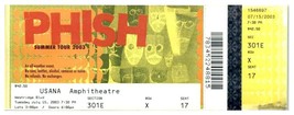 Phish Case for Untorn Concert Ticket Stub July 15, 2003 Salt Lake&#39; City-... - £40.53 GBP