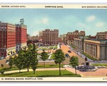 Memorial Suare Nashville Tennessee TN UNP Linen Postcard H30 - $3.91