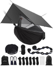 Sunyear Hammock Camping with Rain Fly Tarp and Net, Portable Camping Hammock Dou - £170.50 GBP