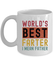 Worlds Best Farter I Mean Father Coffee Mug Funny Tea Cup Retro Gift For Dad - £13.49 GBP+