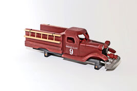 Vintage Fire Truck #9-Fire Engine Little Red Fire Truck Engine #9 - $16.48