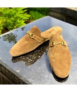 GUCCI Brown Suede Horsebit Slip On Slippers Size 40 IT / 9.5 US Made in ... - $169.24 CAD