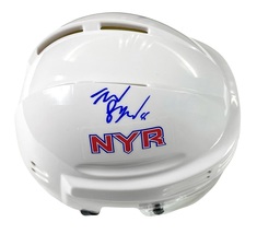 Ryan Lindgren Autograph Signed N.Y. Rangers Hockey Helmet #55 PSA/DNA Certified - £71.10 GBP