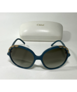 CHLOE Blue Gold Designer Women&#39;s Sunglasses Round - MADE IN ITALY - CL222. - $252.43 CAD