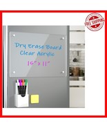 Modern Clear Acrylic Note Board - Magnetic 15&quot;x11&quot; for Organized Living - $42.68 CAD