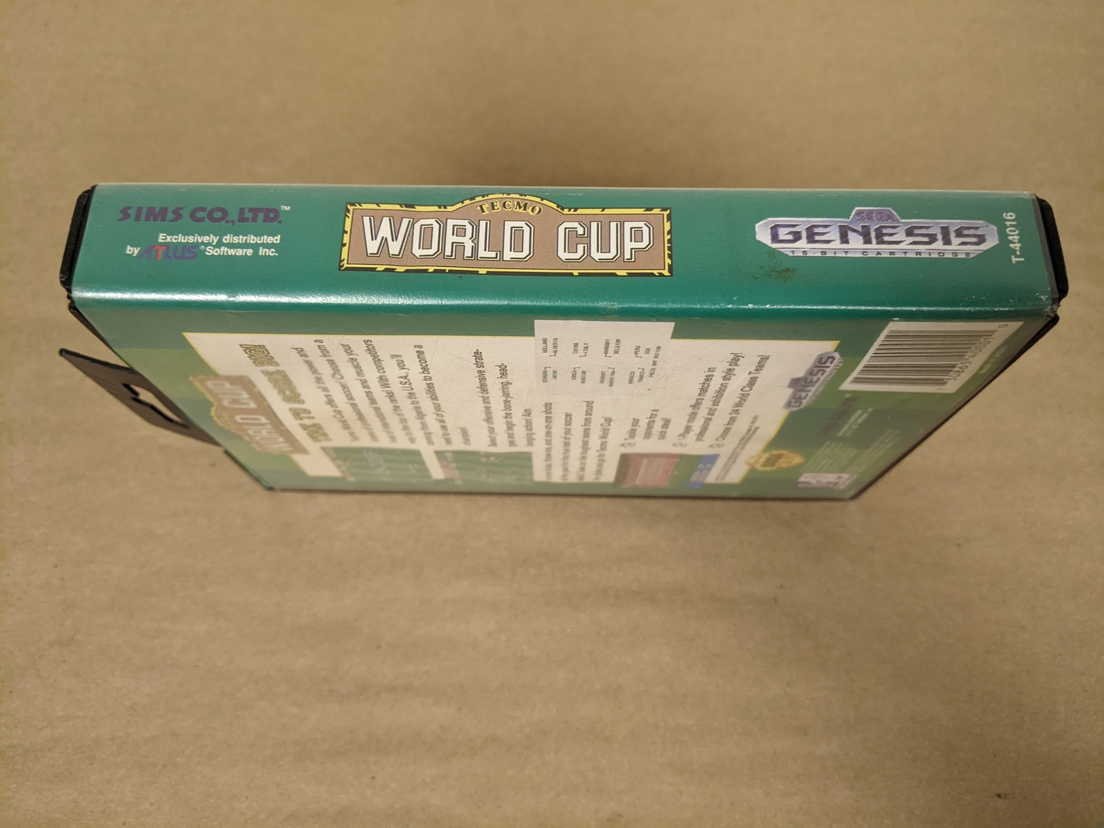 Tecmo World Cup 92 Sega Genesis Cartridge and Case - $28.02