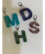 handmade resin keychain with your initial and name - Free Shipping - £8.72 GBP