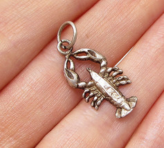 925 Sterling Silver - Vintage Scorpio Charm Drop Pendant - PT2155 - £17.21 GBP