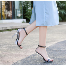 Clear Heels Sandals Summer Shoes Korean Fashion Crystal High Heels Shoes Transpa - £39.18 GBP