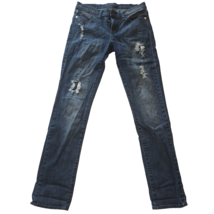Rock &amp; Republic Berlin Women&#39;s Ripped Distressed Blingy Jeans Size 8M - $24.33