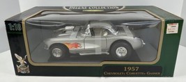 Road Signature 1957 Chevrolet Corvette Gasser Diecast 1:18 Silver Flames... - $49.49