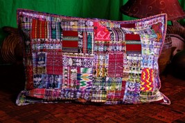 Rose and Pastel Jewel Tone Handcrafted Guatemalan Pillow Cover - $95.32 CAD