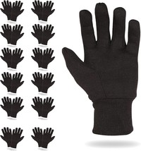 1 Dozen 12 Pair Brown Jersey Gloves Work Cotton Gloves Lady Size 10 Oz - $14.97