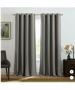 Sun+Blk Total Blackout Window Curtains Gray Grey Maxwell 2-Piece  52&quot; x 84&quot; - $62.99