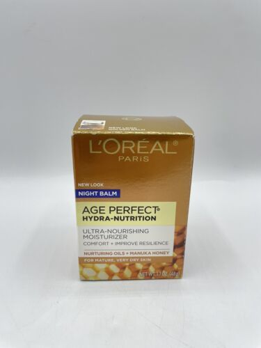 L'Oreal Paris Age Perfect Hydra-Nutrition Night Balm 1.7 oz Manuka Honey Bs271 - £11.19 GBP