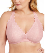 INC International Concept Plus Size Pink Underwired Lace Halter-Back Bra... - £15.01 GBP
