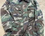 Military Jacket Mens Large Camo Shirt Combat Coat Woodland US Army - $18.81