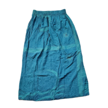 Southwest Indian Foundation Pull On Maxi Skirt ~ Sz 12 ~ Long ~ Green - $17.09