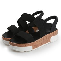 MCCKLE Women&#39;s Sandals Summer Ladies 2021 Flat Platform Shoes Slip On Female Ret - £31.37 GBP